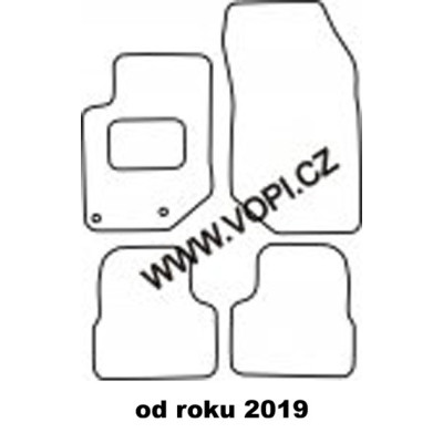 Textilní autokoberce na míru Peugeot 208, dle roku výroby, Perfectfit