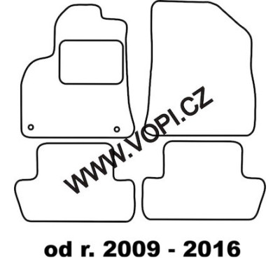 Textilní autokoberce na míru Peugeot 3008, dle roku výroby, Carfit