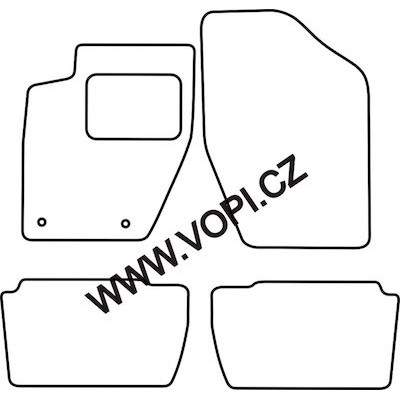 Textilní autokoberce na míru Peugeot 307, Perfectfit