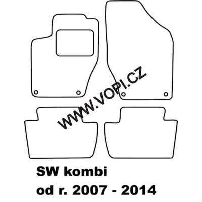 Textilní autokoberce na míru Peugeot 308, Perfectfit