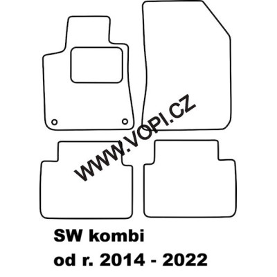 Textilní autokoberce na míru Peugeot 308, Perfectfit