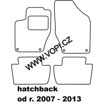 Textilní autokoberce na míru Peugeot 308, Royalfit - Velur extra