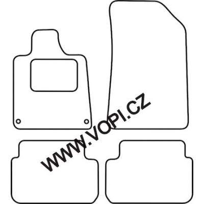 Textilní autokoberce na míru Peugeot 407, od r. 2004 - 2011, Carfit