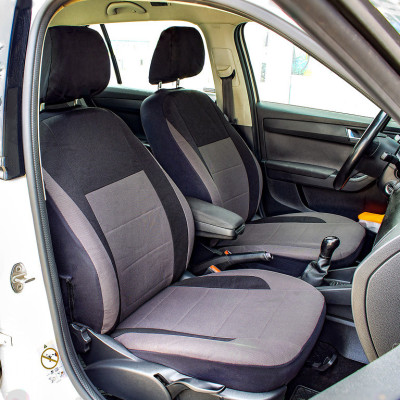 Autopotahy Perfetto SL Škoda Fabia černá/šedá