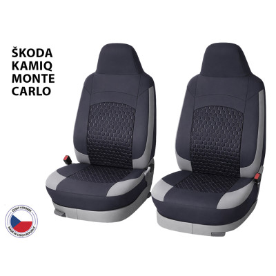 Cappa Autopotahy Perfetto OLH Škoda Kamiq Monte Carlo černá / šedá 2ks