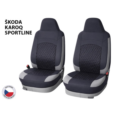 Cappa Autopotahy Perfetto OLH Škoda Karoq Sportline černá / šedá 2ks