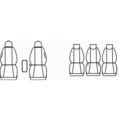 Autopotahy Elegance alcantara na Ford C-Max, 5 míst, od roku 2003 - 2010, černo modré