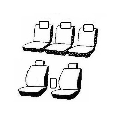 Autopotahy Elegance na Ford S-Max, 5 míst, od roku 2006 - 2010, černo červené