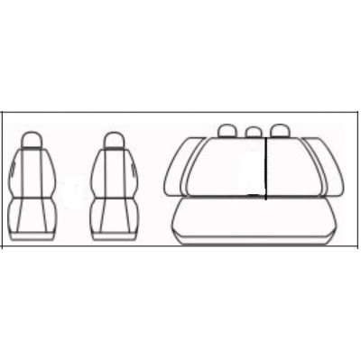 Autopotahy Lux style na Honda Civic VII., od roku 2000 - 2005, sedan, barva antracit