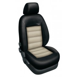 Autopotahy na Škoda Fabia II., dělená zadní sedadla, kožené Authentic Leather